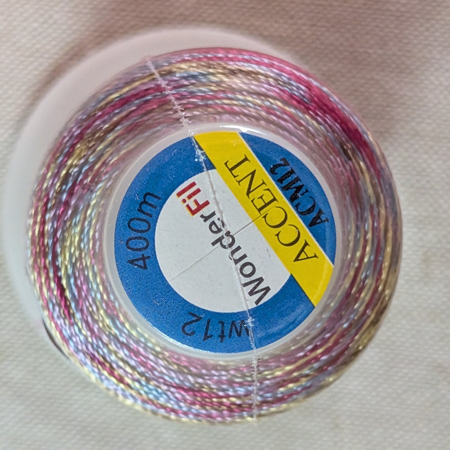WonderFil Accent 12wt Rayon Thread - Variegated Pink Blue ACM12
