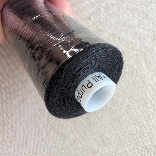 WonderFil Designer 40wt All Purpose Poly Thread - Black-DS431