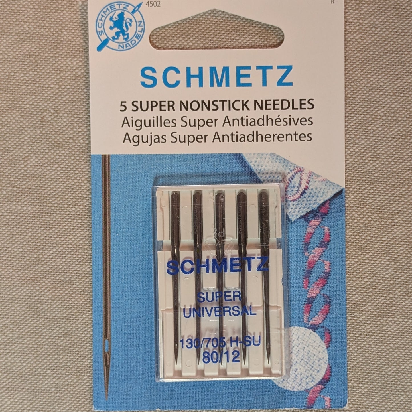 SCHMETZ Universal Super Nonstitck Sewing Machine Needles 80/12