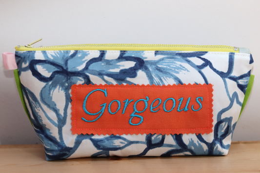 Zipper Pouch Bag - Blue Gorgeous