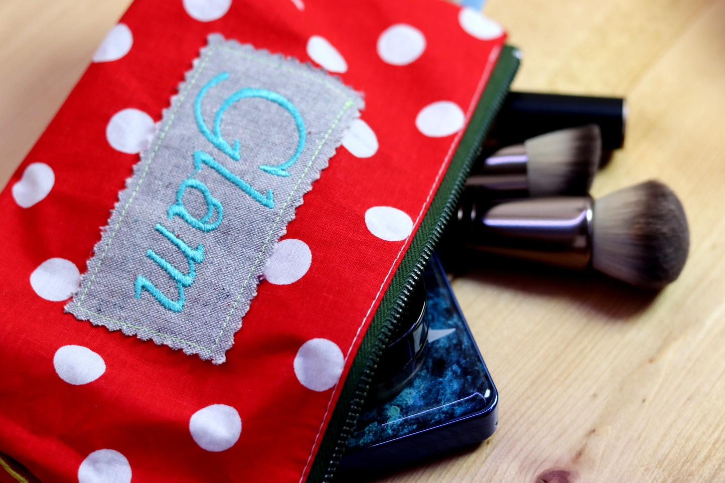 Zipper Pouch Bag - Glam Red