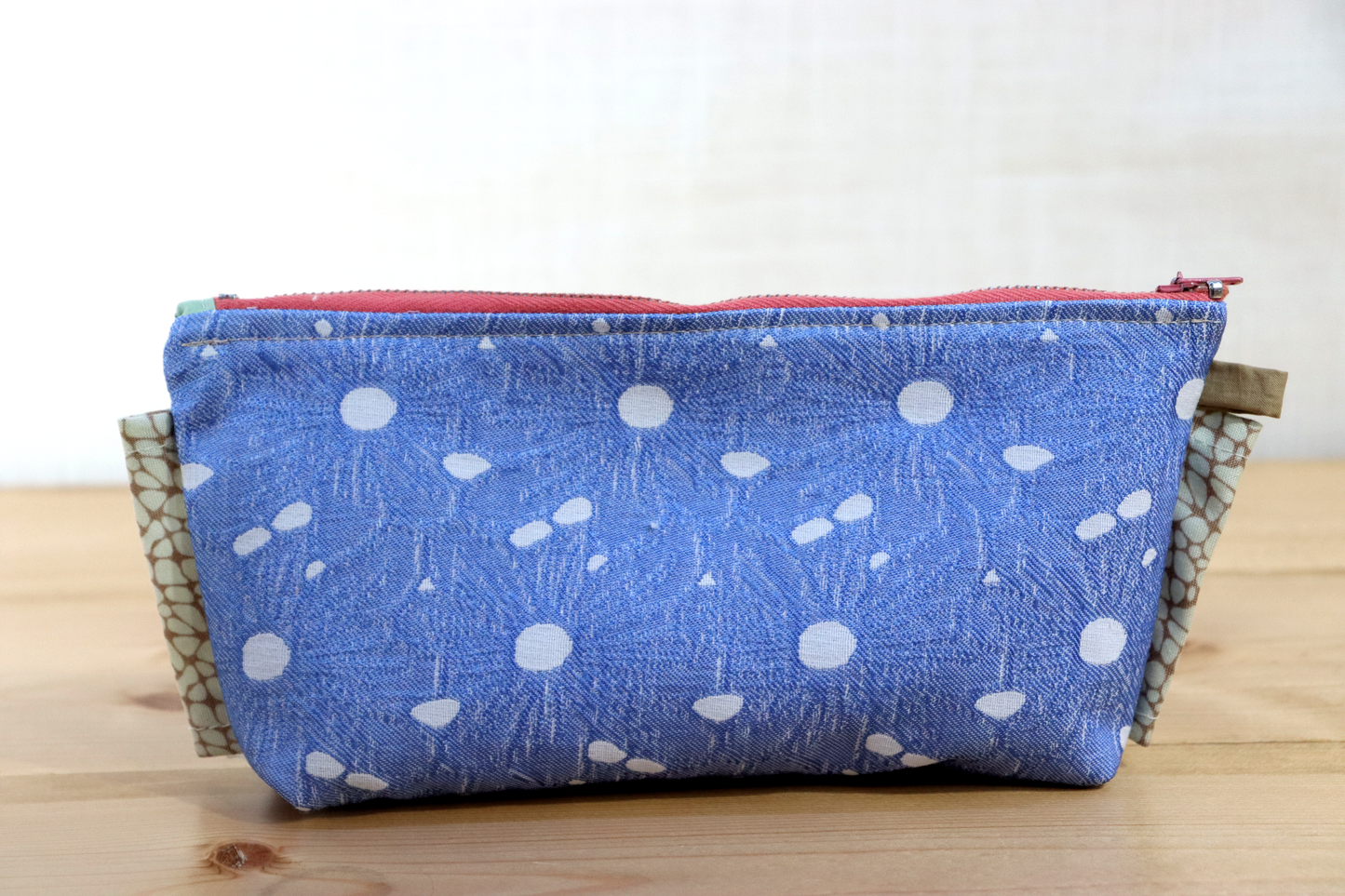 Zipper Pouch Bag - Blue Embroidery F@#& Off