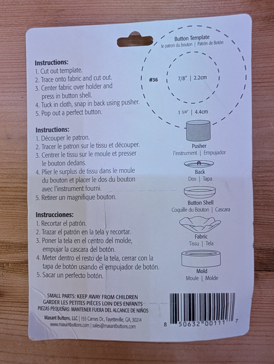 Buttons to Cover Refill - Sewing Notion