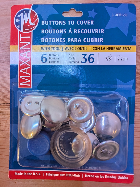 Buttons to Cover with Tool - Sewing Notion