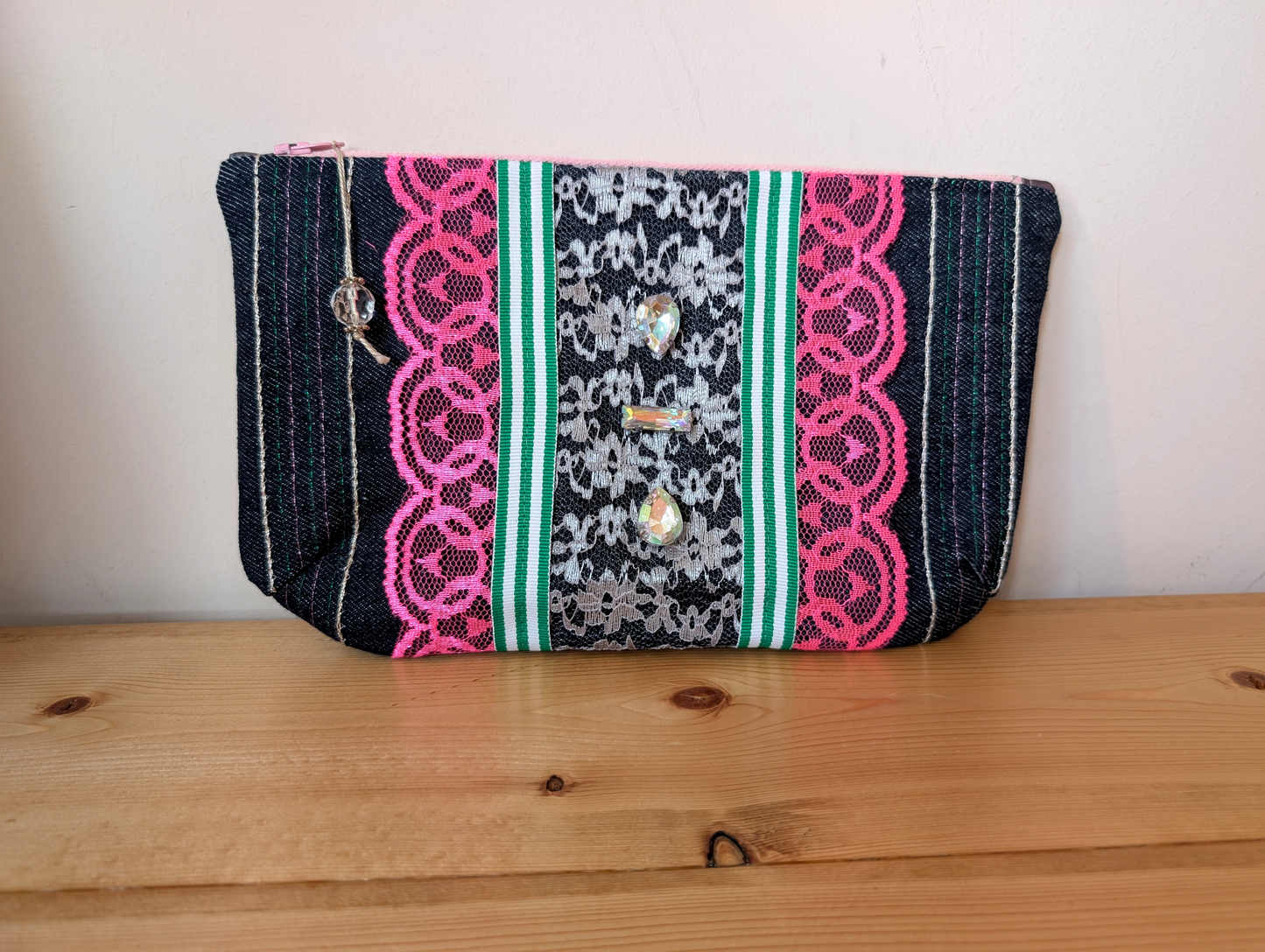 Pink Lace Handbag Clutch