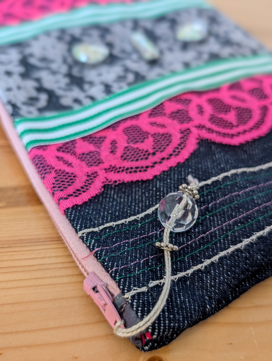 Pink Lace Handbag Clutch