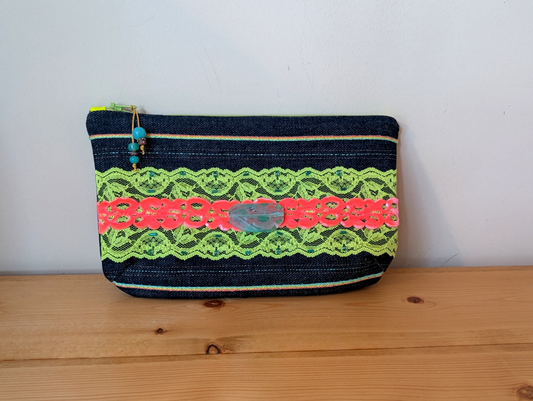 Green Lace Handbag Clutch