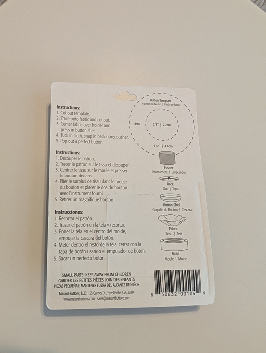 Buttons to Cover with Tool - Sewing Notion