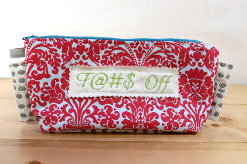 Zipper Pouch Bag- F@#$ Off Pink