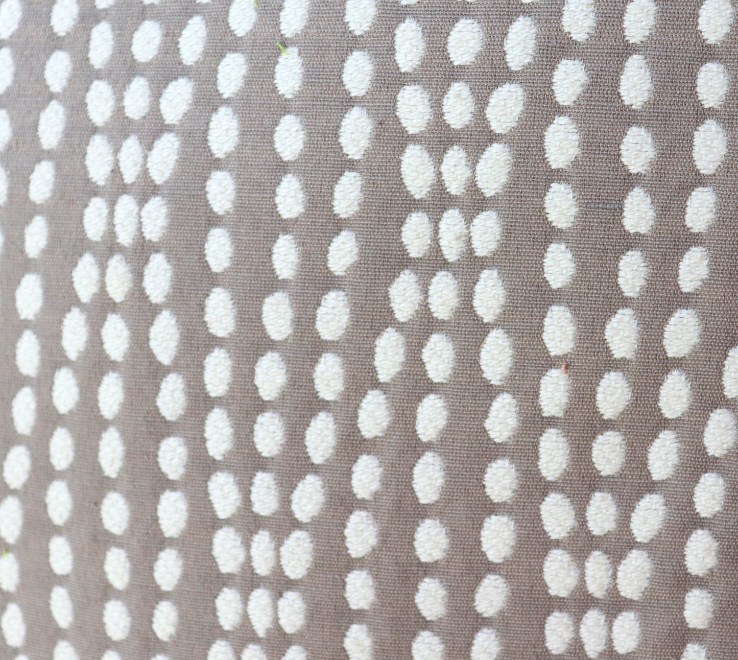Throw Pillow Cover - Gray and Ivory Dot Print