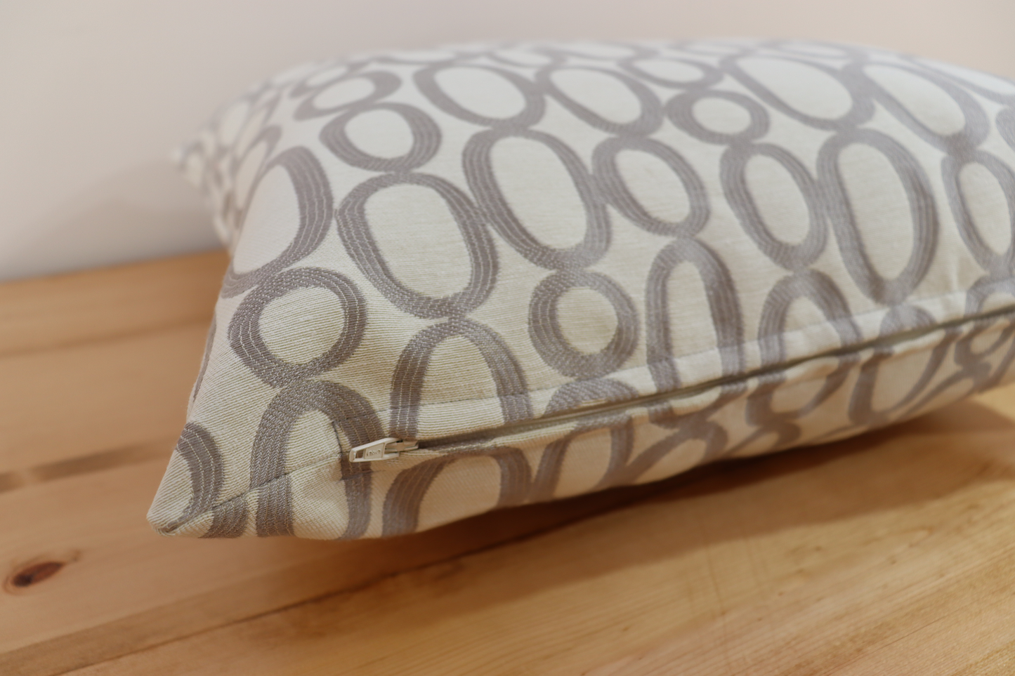 Throw Pillow Cover - Gray Ovals
