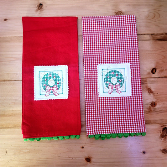 Christmas Wreath Tea Towels