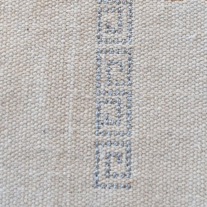Close-up of woven fabric with a geometric pattern