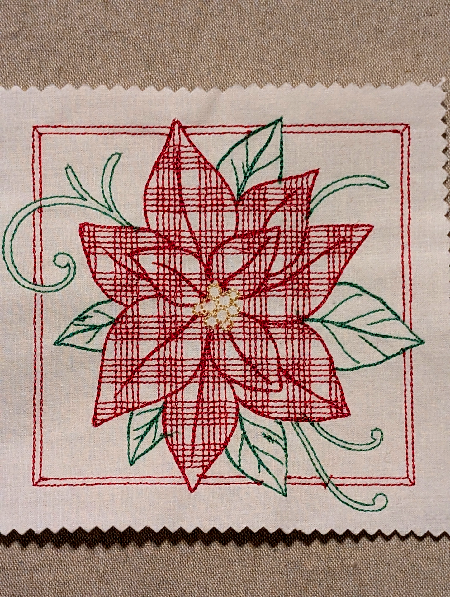 Christmas Embroidered Kitchen and Tea Towel