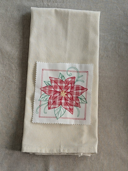 Christmas Embroidered Kitchen and Tea Towel