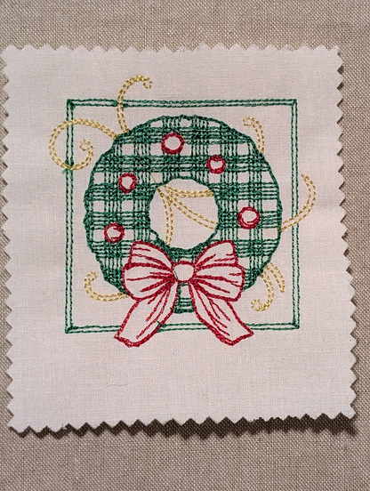 Christmas Embroidered Kitchen and Tea Towel