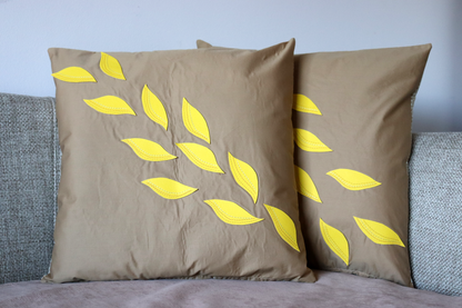 Throw Pillow Cover - Yellow Leaves