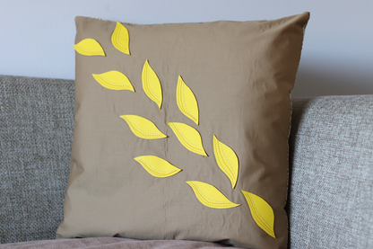 Throw Pillow Cover - Yellow Leaves