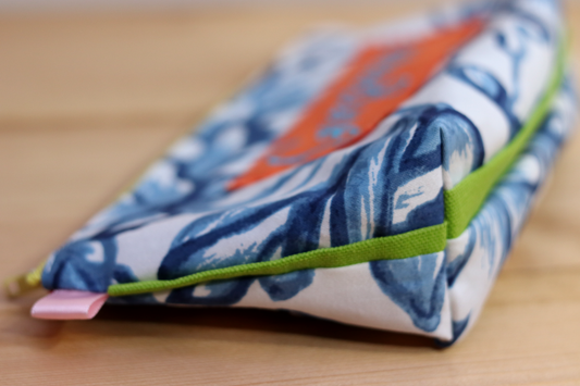 Zipper Pouch Bag - Blue Gorgeous