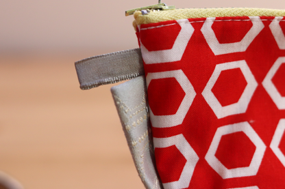 Zipper Pouch Bag - Wit Red