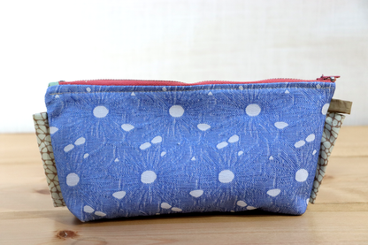 Zipper Pouch Bag - Blue Embroidery F@#& Off