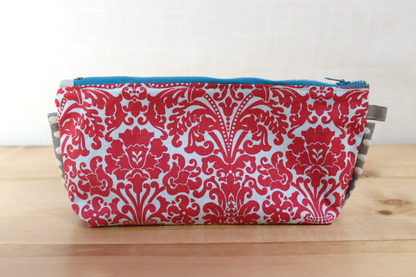 Zipper Pouch Bag - Embroidery Glam Pink