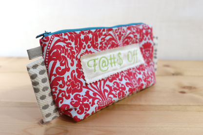 Zipper Pouch Bag- F@#$ Off Pink