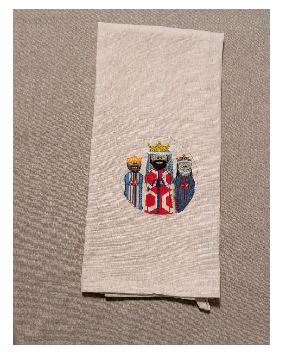 Christmas Embroidered Kitchen and Tea Towel