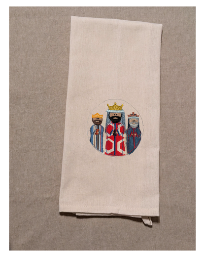 Christmas Embroidered Kitchen and Tea Towel