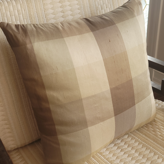 Throw Pillow Cover - Neutral Squares