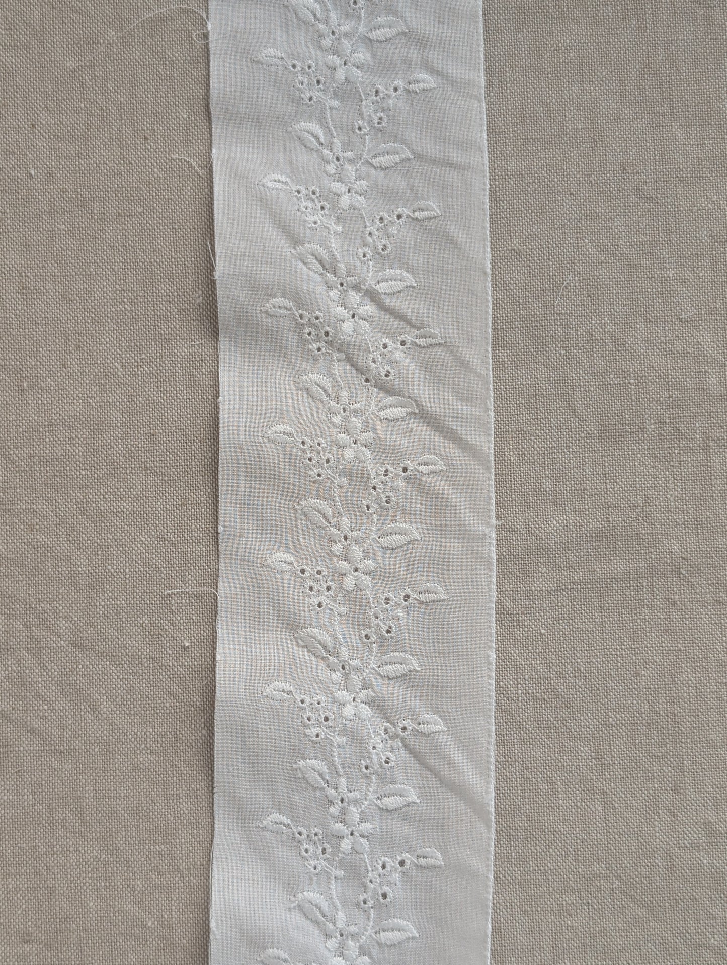 Martha Pullen Cotton Swiss Embroidery Insertion in White - Flower