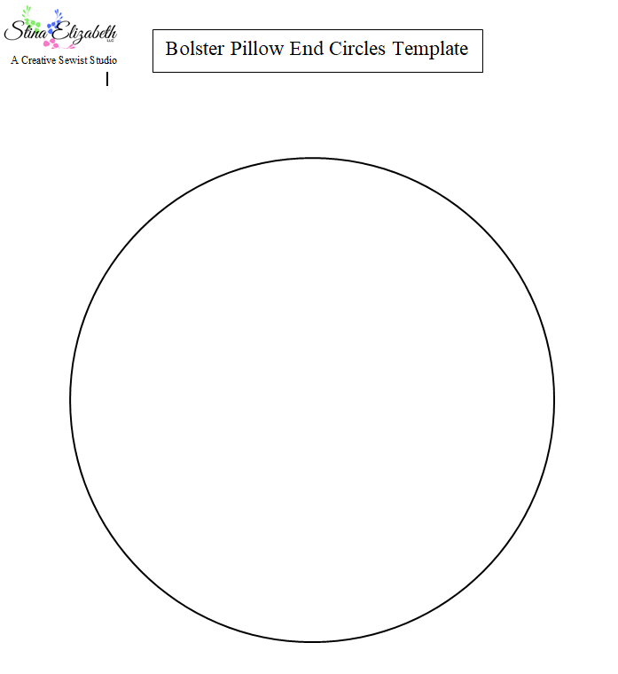 Bolster pillow end circle template