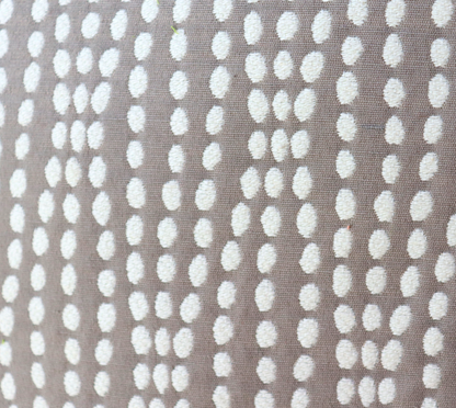 Throw Pillow Cover - Gray and Ivory Dot Print