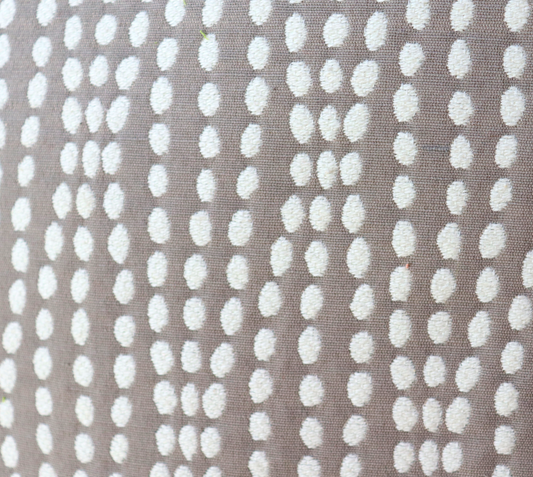 Throw Pillow Cover - Gray and Ivory Dot Print