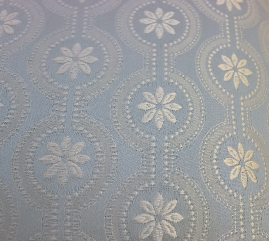 Throw Pillow Cover - Soft Blue and Flower Print