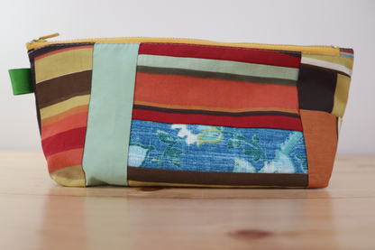 Zipper Pouch Bag - Multi Brown