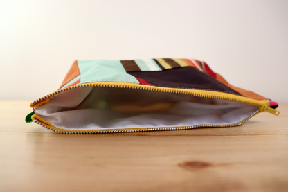 Zipper Pouch Bag - Multi Brown