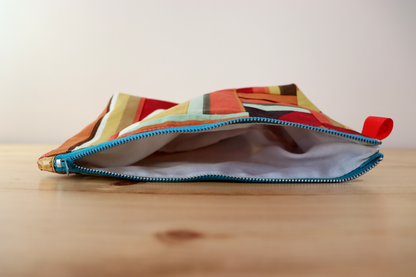 Zipper Pouch Bag - Multi Yellow Orange